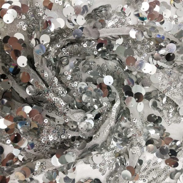 silver sequin fabric wholesale