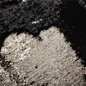 black and silver sequin fabric