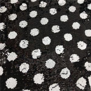 black and white sequin fabric