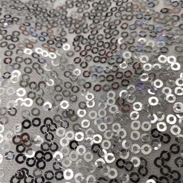 Wholesale silver sequin fabric by the bolt - Image 3