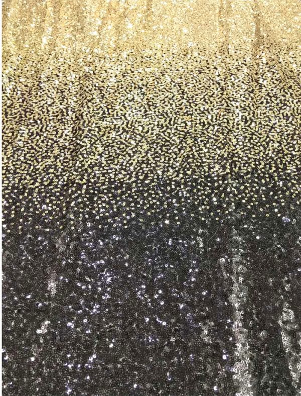 yellow sequin mesh fabric