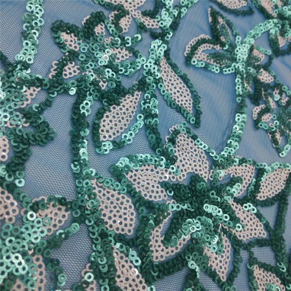 aqua blue sequin fabric