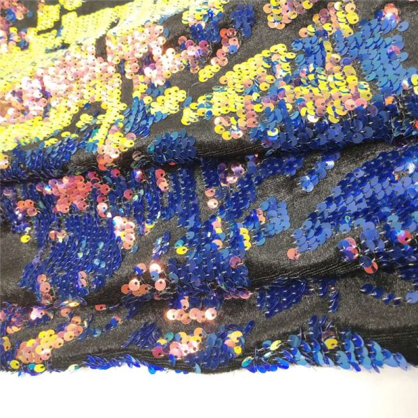 Stretch squiggle sequin fabric wholesale - Image 4