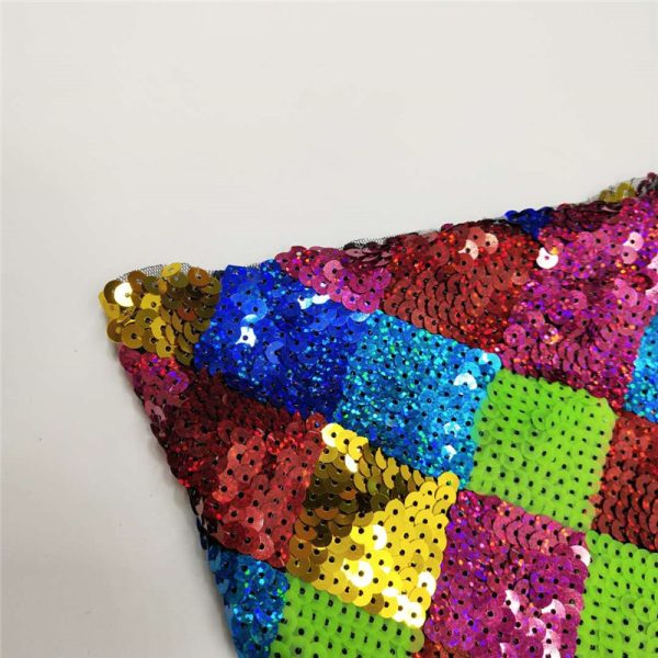 Costume materials multicolored sequin fabric - Image 6