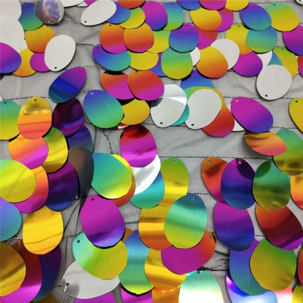 Holographic large circle dangle sequin fabric - Image 6