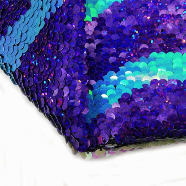 Two tone sequin fabric multicolor by the yard - Image 5