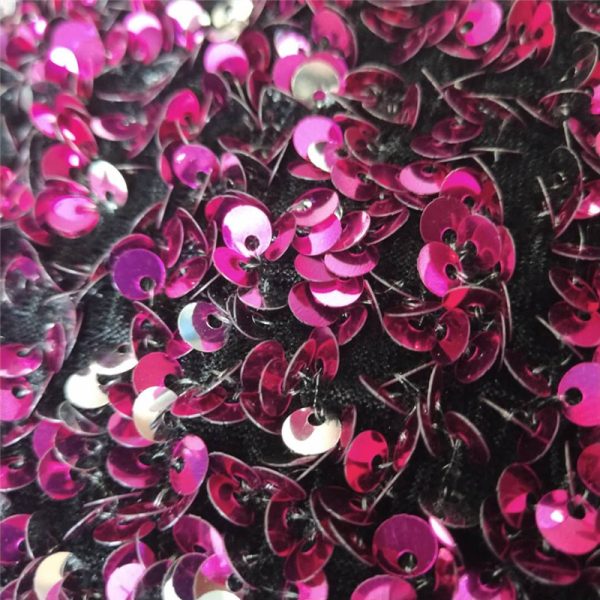 Velour wholesale stretch sequin fabric - Image 4