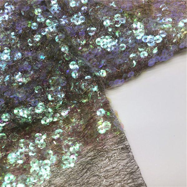 Clear sequin tulle fabric online - Image 3