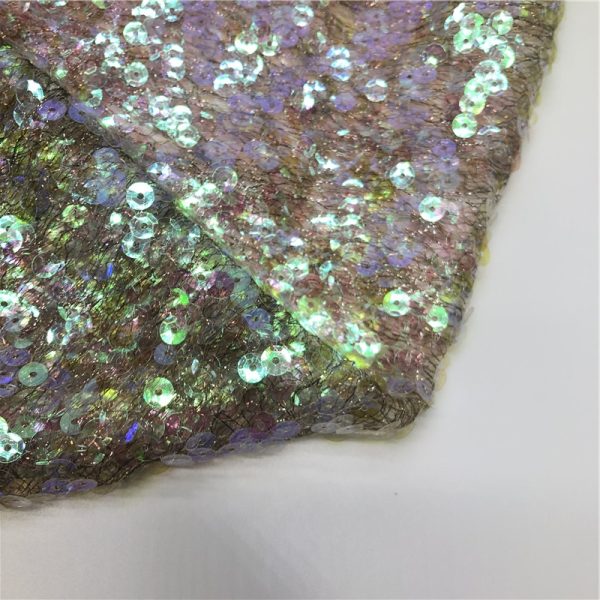 Clear sequin tulle fabric online - Image 4