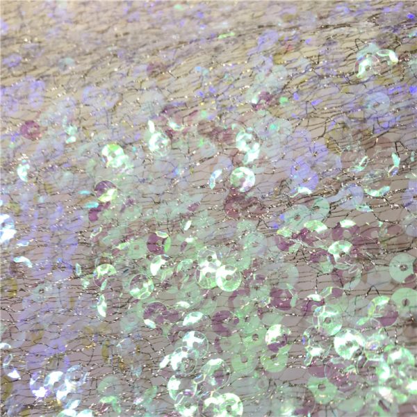 Clear sequin tulle fabric online - Image 6