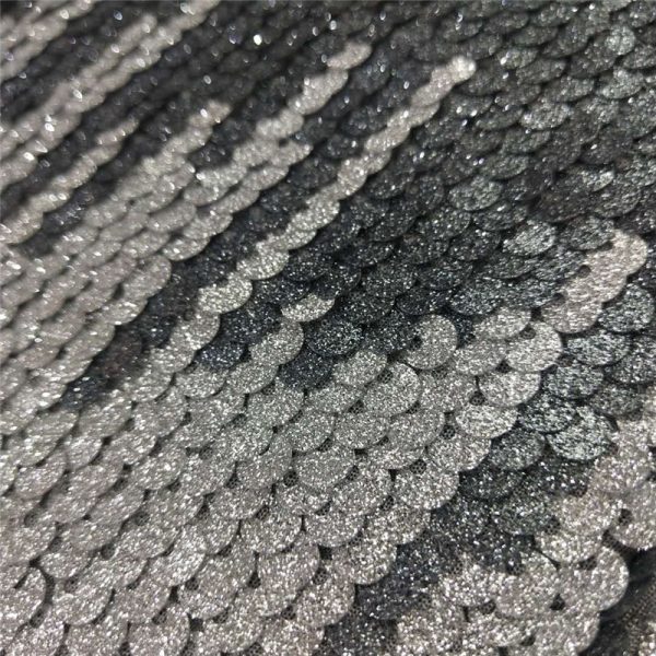 Matte embroidered sequin fabric for sale wholesale - Image 5