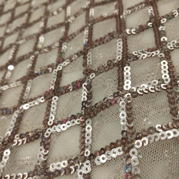 wholesale rose gold sequin fabric