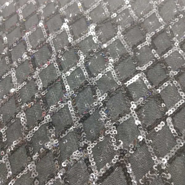 silver sequin tulle fabric