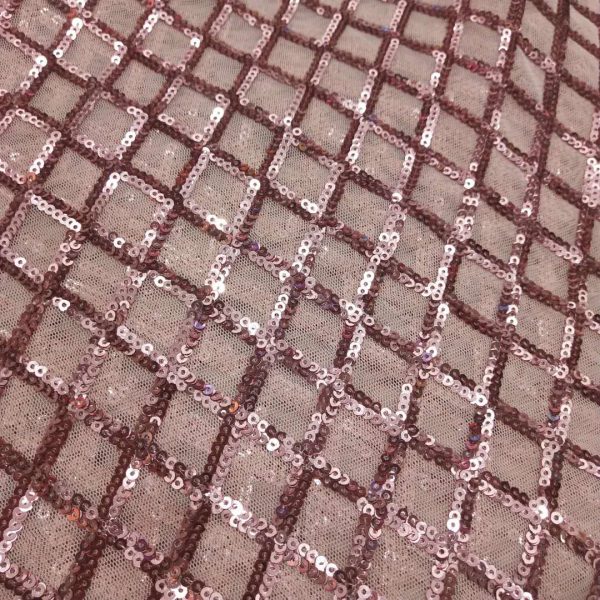 Silver sequin lace tulle fabric - Image 7