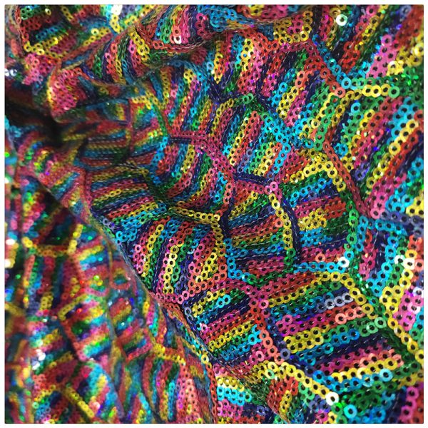 rainbow sequin fabric by the yard