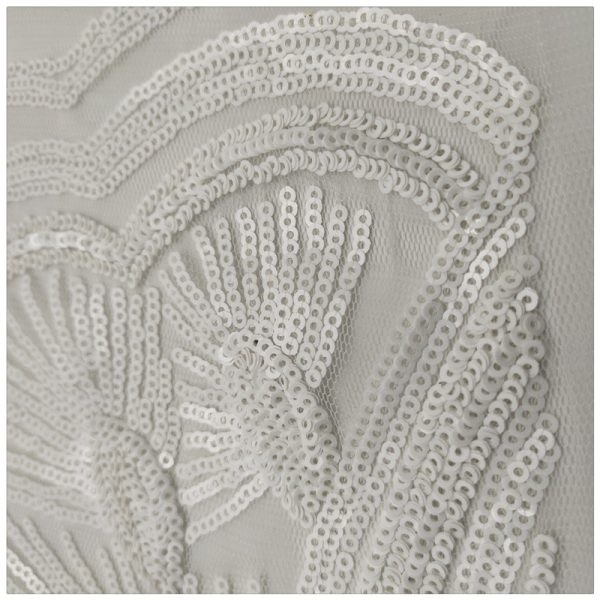 stretch white sequin fabric