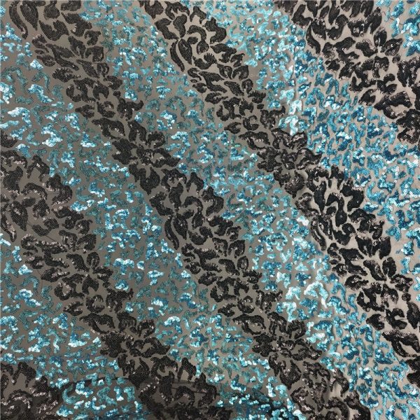 sequin lace fabric black