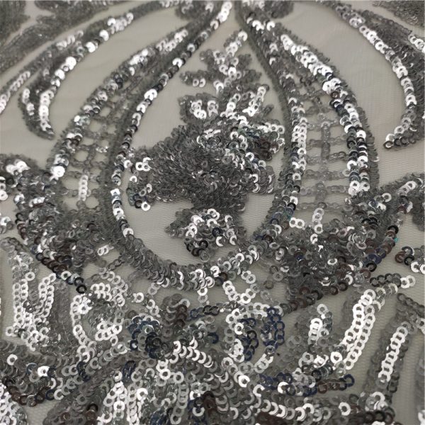 silver sequin fabric for dress