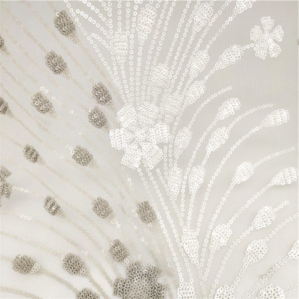 white sequin fabric