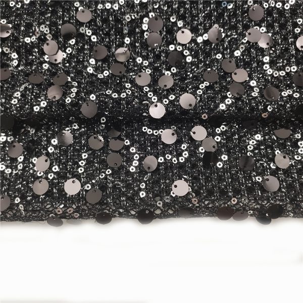 large black sequin fabric