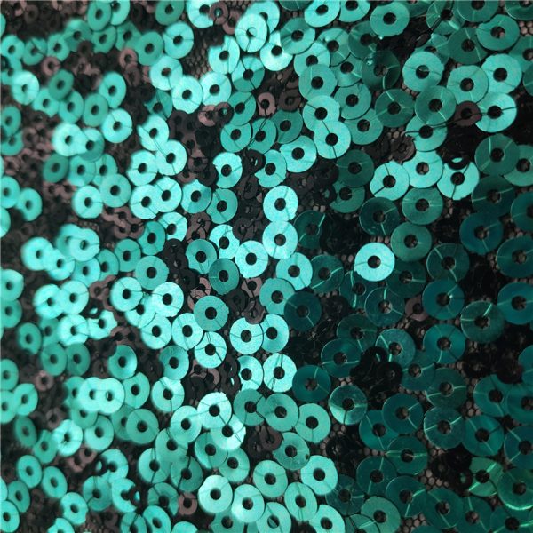 teal mesh sequin fabric