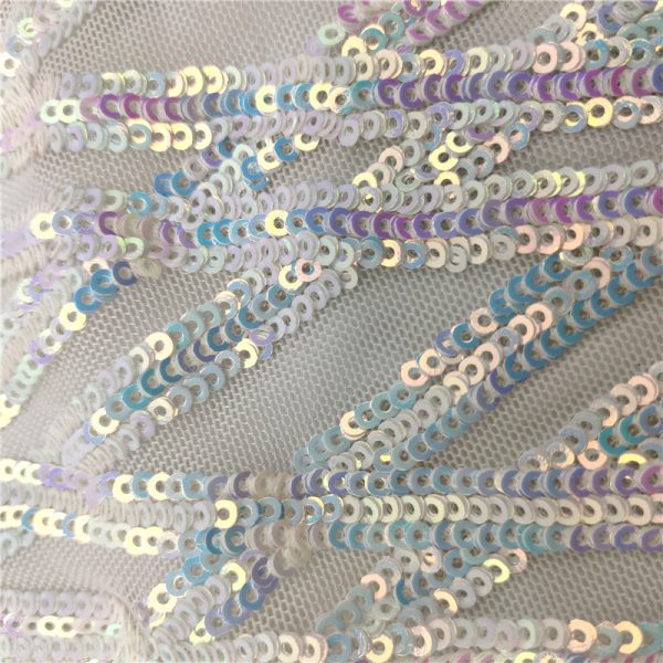 Sequin lace fabric yellow for sale - Image 6