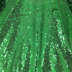 green sequin fabric roll