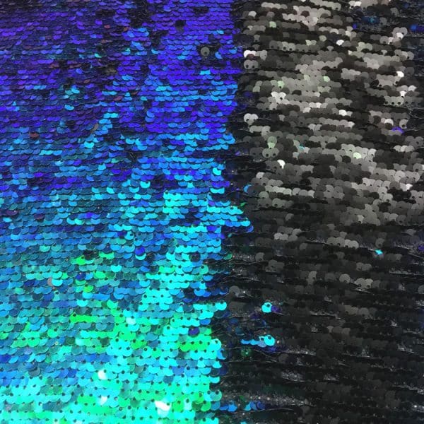 yard of two tone sequin fabric