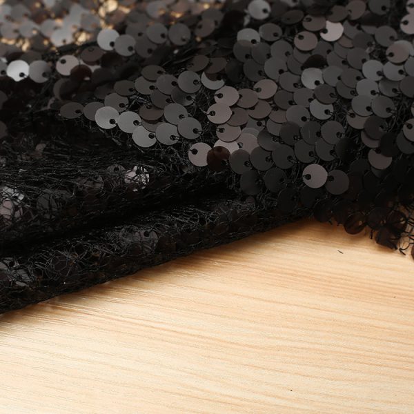 black sequin knit fabric