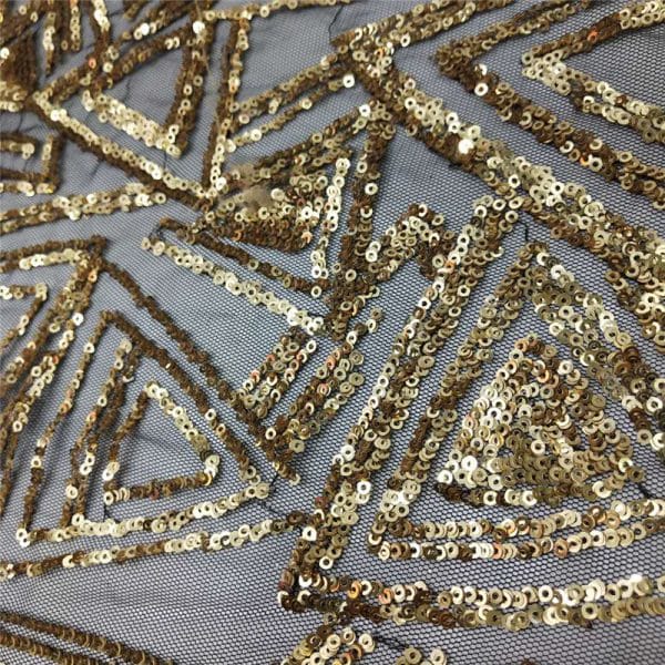 Gold micro sequin fabric by the yard - Image 4