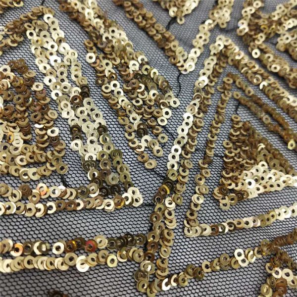 Gold micro sequin fabric by the yard - Image 5