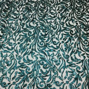 turquoise sequin stretch fabric