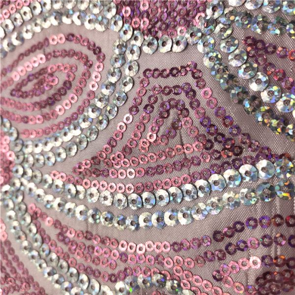 pink sequins fabric