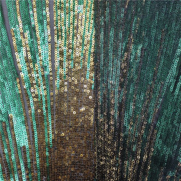 Sustainable black sequin fabric dress - Image 3