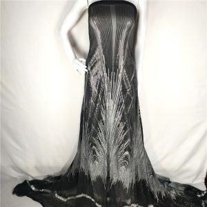 black sequin fabric dress