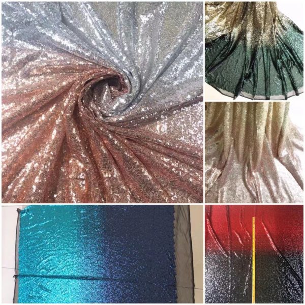 ombre stretch sequin fabric