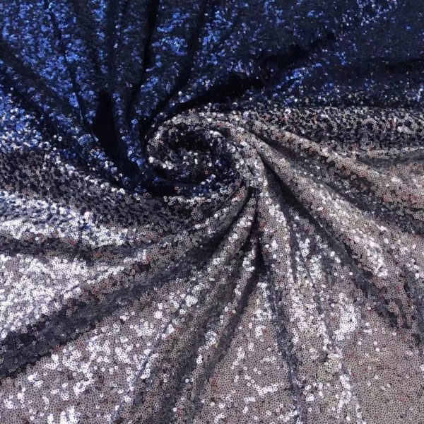 Ombre sequined fabric