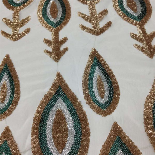 sequin embroidered organza fabric - Image 6