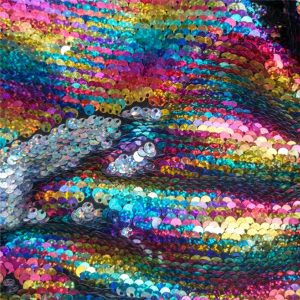 rainbow reversible sequin fabric