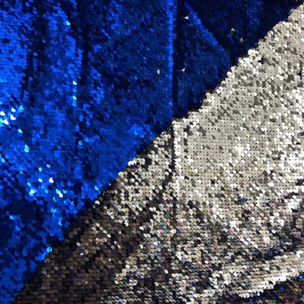 reversible sequin fabric sunset navy