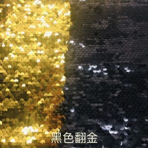 reversible sequin fabric black and gold