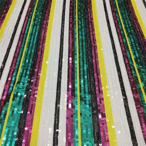 rainbow striped sequin fabric