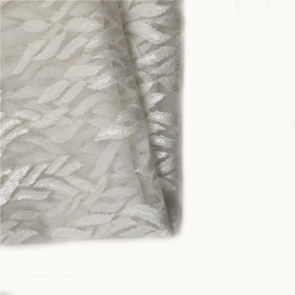 Sequin white mesh fabric voile fabric - Image 5