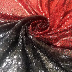 red ombre sequin fabric