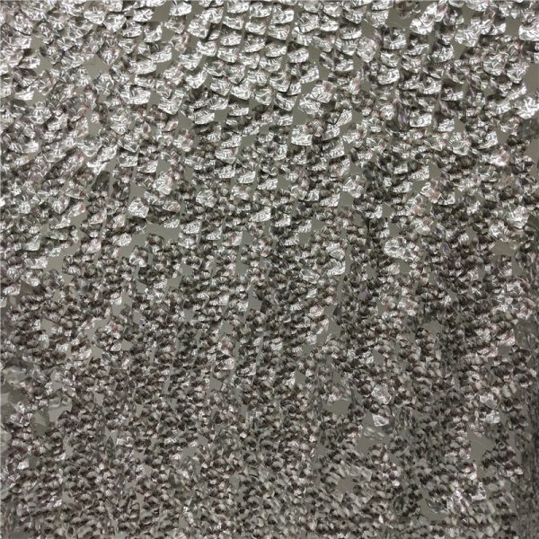 Silver square dangle sequin fabric - Image 5