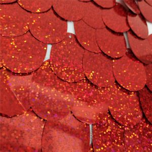 red paillette sequin fabric