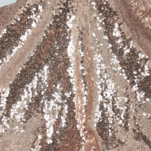 rose gold sequin fabric bolt