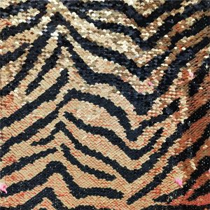 zebra print sequin fabric