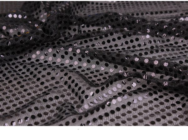 sequin black fabric