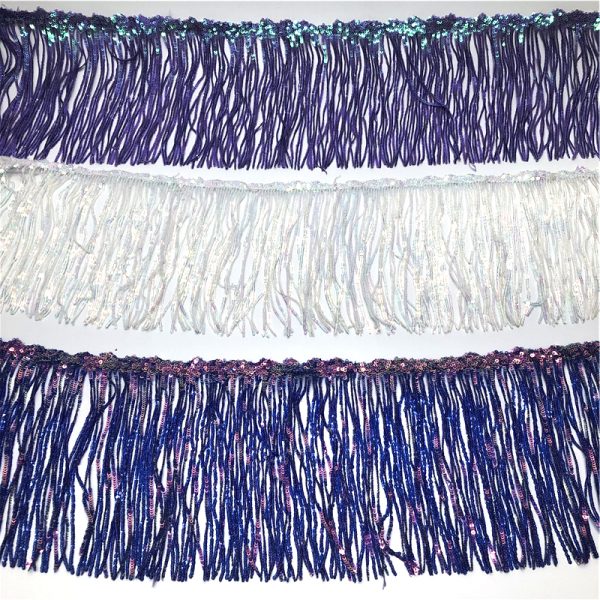 Iridescent fringe sequin fabric - Image 4